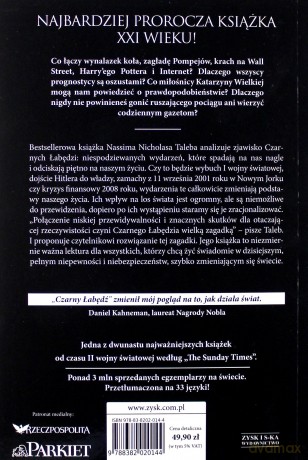 Czarny łabędź. Jak nieprzewidywalne zdarzenia rządzą naszym życiem - Nicholas Taleb Nassim [KSIĄŻKA]