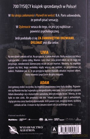 Dylemat - B.A. Paris [KSIĄŻKA]