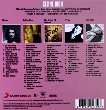 Celine Dion: Original Album Classics [5CD]