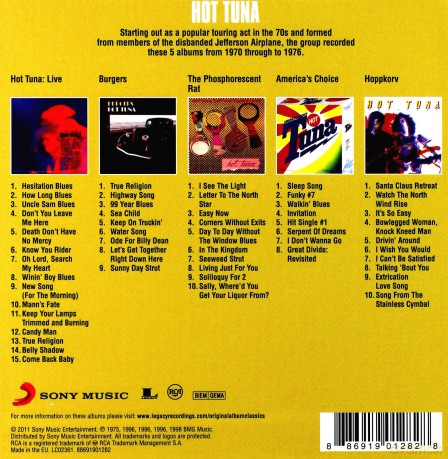 Hot Tuna: Original Album Classics [5CD]