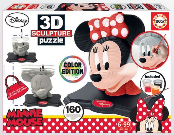 EDUCA 3D Rzeźba Minnie edycja kolorowa [PUZZLE]