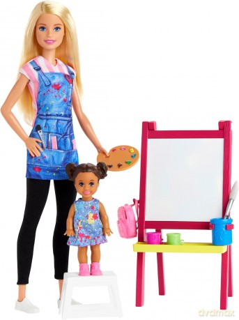 Lalka Barbie Kariera Zestaw Nauczycielka Plastyki