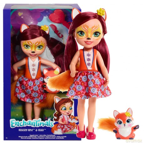 Lalka Enchantimals Duża + zwierzątko Lis
