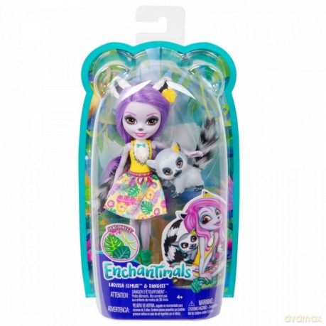 Lalka Enchantimals Larisa Lemur + zwierzątko Ringlet