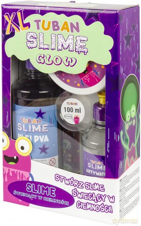 Masa plastyczna Zestaw super slime - Glow in the dark XL