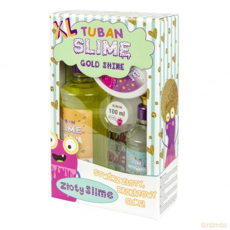 Masa plastyczna Zestaw super slime - Gold Shine XL