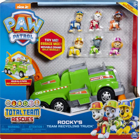 Pojazd Psi Patrol Ekipa Rocky-e go + 6 figurek