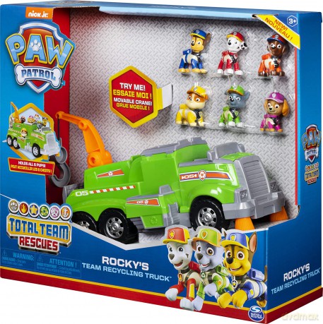 Pojazd Psi Patrol Ekipa Rocky-e go + 6 figurek