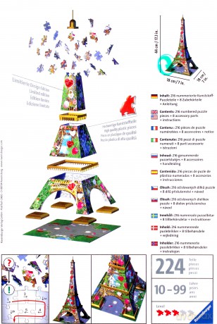 RAVENSBURGER 216 el. 3D Wieża Eifla [PUZZLE]