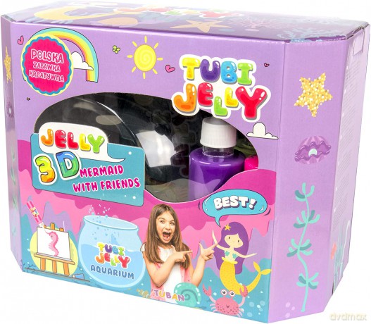 Zestaw Tubi Jelly 8 kolorów duże akwarium Syrenka