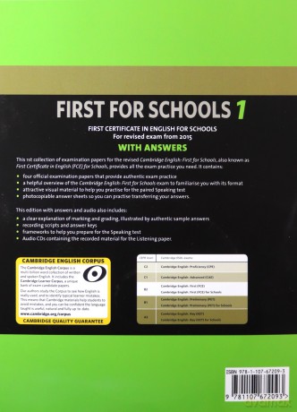 Cambridge English First 1 for Schools First Certificate in English for Schools with answers [KSIĄŻKA]