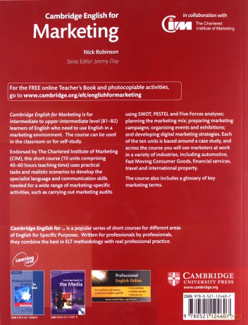 Cambridge English for Marketing Student's Book - Nick Robinson [KSIĄŻKA]