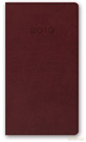 Kalendarz 2019 11T A6 kieszonkowy bordowy vivella [KALENDARZ]