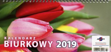 Kalendarz 2019 Biurkowy poprzeczny tulipany [KALENDARZ]