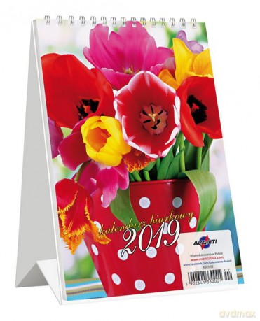 Kalendarz 2019 KBA5 Biurkowy A5 tulipany [KALENDARZ]