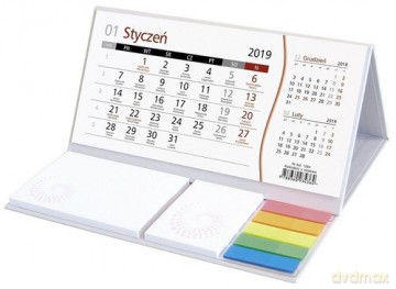 Kalendarz 2019 Terminarz z notesem żółty [KALENDARZ]