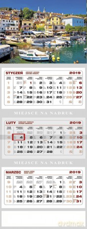 Kalendarz 2019 Trójdzielny Port [KALENDARZ]