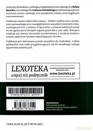 Kodeks cywilny ze schematami w.5/2020 - Rafał Baranek, Łukasz Zamojski [KSIĄŻKA]
