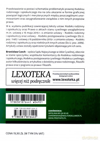 Kodeks rodzinny i opiekuńczy ze schematami w.4/2020 Prawo o aktach stanu cywilnego - Bronisław Czech [KSIĄŻKA]