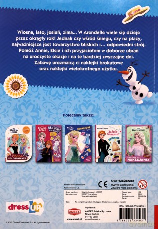 Kraina lodu. Ubieranki, naklejanki [KSIĄŻKA]