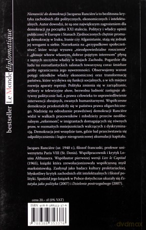 Nienawiść do demokracji - Jacques Ranciere [KSIĄŻKA]