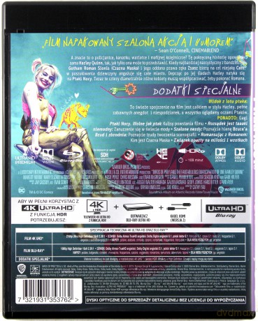 Ptaki Nocy i Fantastyczna Emancypacja Pewnej Harley Quinn [Blu-Ray 4K]+[Blu-Ray]