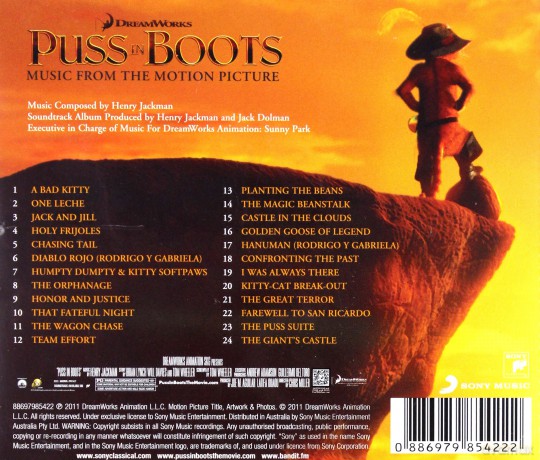 Puss in Boots soundtrack (Kot w Butach) (Henry Jackman) [CD]