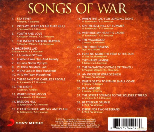 Simon Keenlyside: Songs of War [CD]
