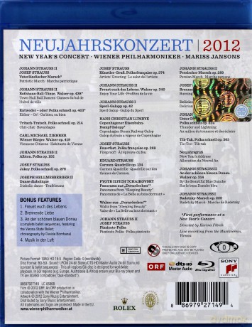 Mariss Jansons & Wiener Philha: Neujahrskonzert 2012 / New Year's Concert 2012 [Blu-Ray]