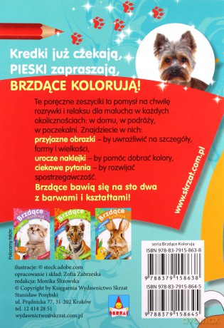 Pieski. Brzdące kolorują - Zofia Zabrzeska [KSIĄŻKA]