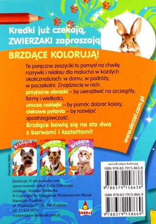 Zwierzaki na wsi. Brzdące kolorują. - Zofia Zabrzeska [KSIĄŻKA]