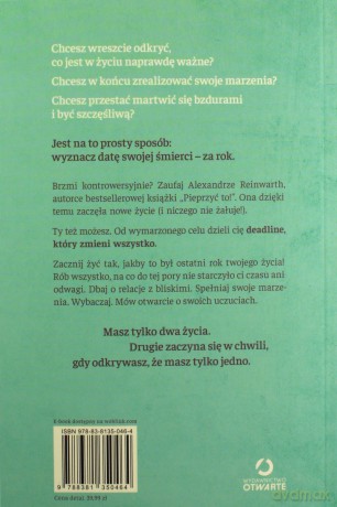 Deadline. Przeżyj ten rok, jakby miał być twoim ostatnim - Alexandra Reinwarth [KSIĄŻKA]
