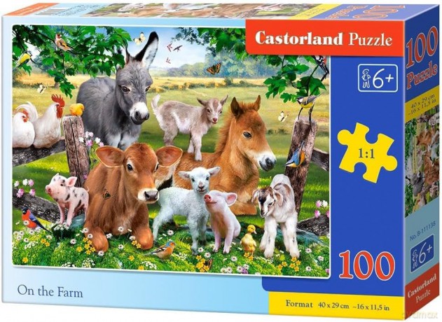 CASTORLAND 100 el. Zwierzeta na farmie [PUZZLE]