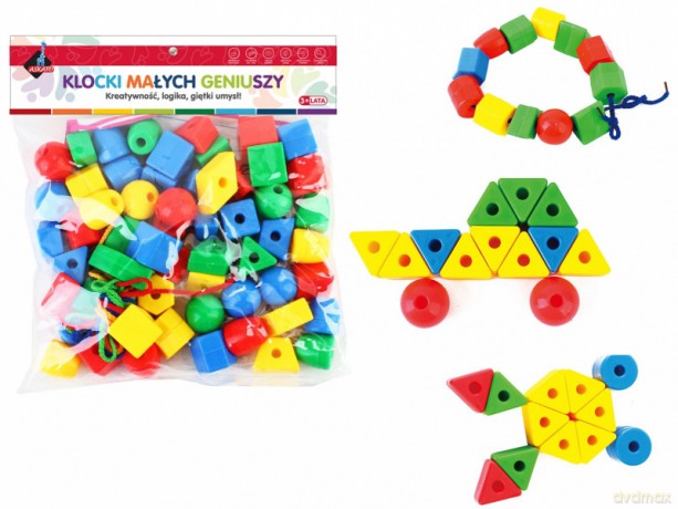 Klocki Małych Geniuszy - Duże korale [KLOCKI]