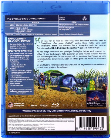 A Bug's Life (Dawno temu w trawie) [Blu-Ray]