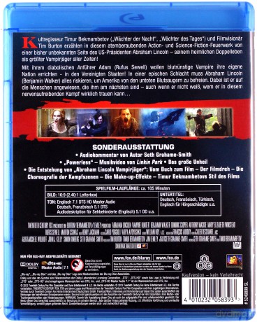 Abraham Lincoln: Vampire Hunter (Abraham Lincoln: Łowca wampirów) [Blu-Ray]