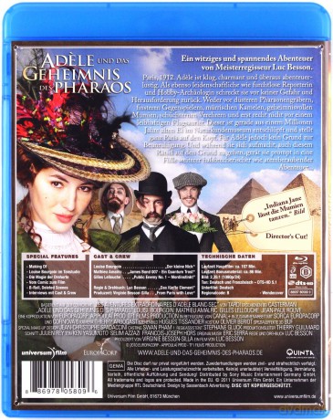 Adele and the Secret of the Mummy (Niezwykłe przygody Adeli Blanc-Sec) [Blu-Ray]