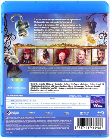 Alice Through the Looking Glass (Alicja po drugiej stronie lustra) (Disney) [Blu-Ray]