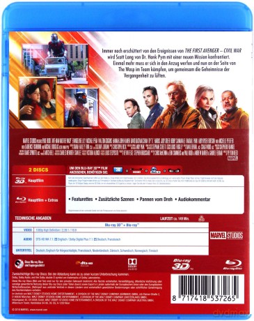Ant-Man and the Wasp (Ant-Man i Osa) [Blu-Ray 3D]+[Blu-Ray]