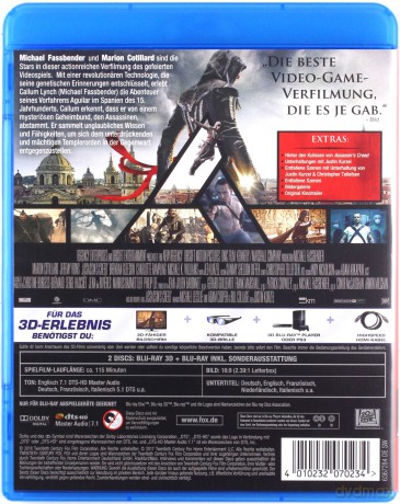 Assassin's Creed [Blu-Ray 3D]+[Blu-Ray]
