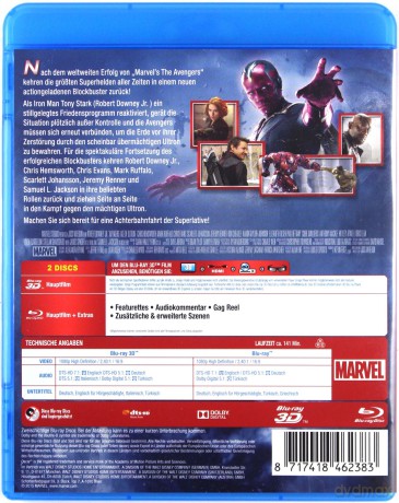 Avengers: Age of Ultron (Avengers: Czas Ultrona) [Blu-Ray 3D]+[Blu-Ray]