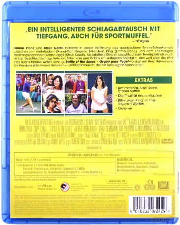 Battle of the Sexes (Wojna płci) [Blu-Ray]