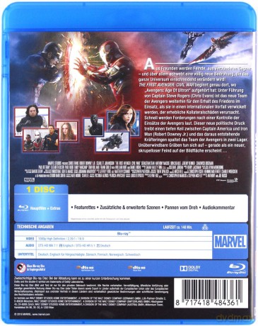 Captain America: Civil War (Kapitan Ameryka: Wojna bohaterów) [Blu-Ray]