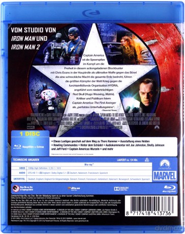 Captain America: The First Avenger (Captain America: Pierwsze starcie) [Blu-Ray]