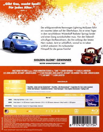 Cars (Auta) (Disney) [Blu-Ray]