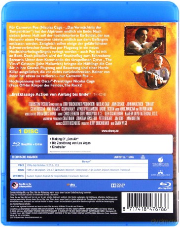 Con Air (Con Air - lot skazańców) [Blu-Ray]