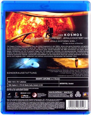 Cosmos: A Spacetime Odyssey (Kosmos) [4xBlu-Ray]
