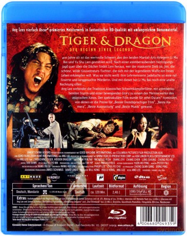 Crouching Tiger, Hidden Dragon (Przyczajony tygrys, ukryty smok) [Blu-Ray]