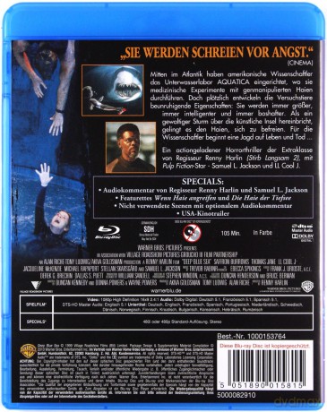 Deep Blue Sea (Piekielna głębia) [Blu-Ray]