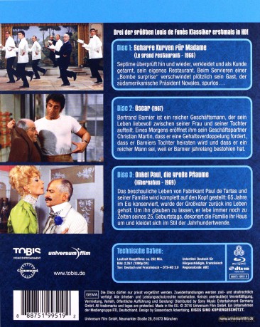 Die Louis de Funes (The Restaurant / Oscar / Hibernatus) [3xBlu-Ray]